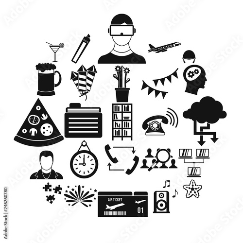 Joint business icons set. Simple set of 25 joint business vector icons for web isolated on white background