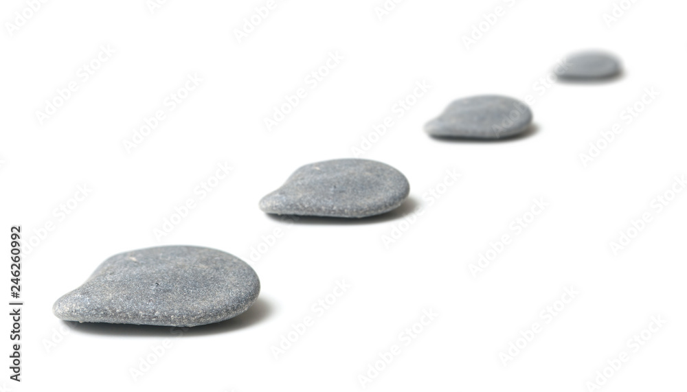 closeup of stone perspective on white background closeup of stone perspective on white background