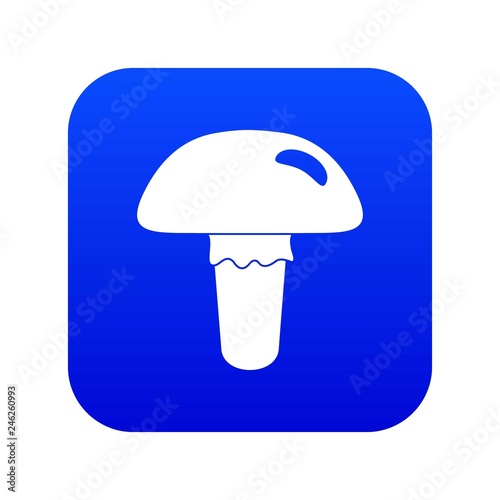 Poisonous mushroom icon digital blue for any design isolated on white vector illustration
