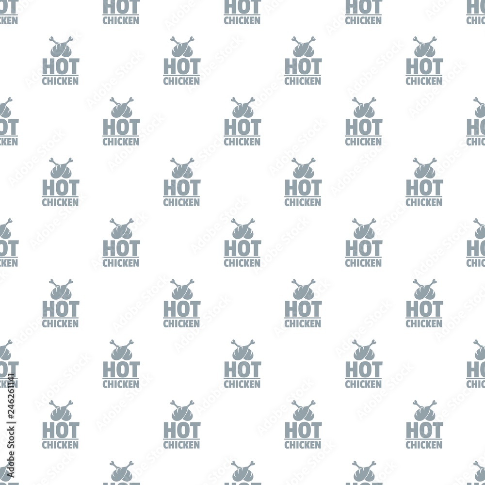 Hot chicken pattern vector seamless repeat for any web design