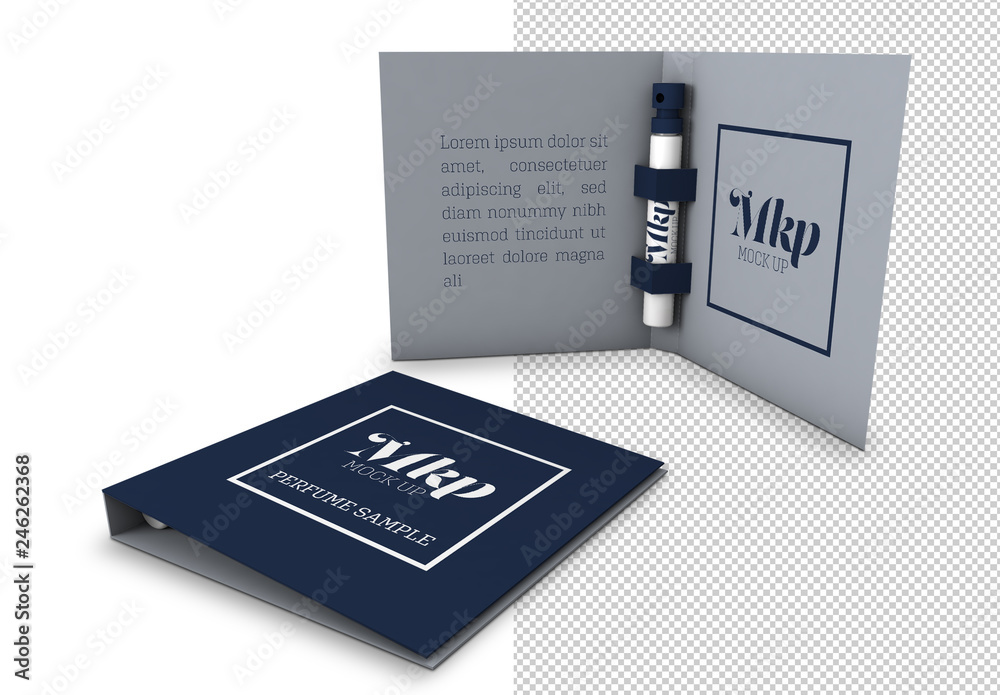 Perfume Sample Packaging Mockup Stock Template Adobe Stock