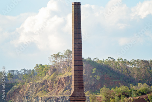 Disused Mt Morgan Australia Mine Site Chimney