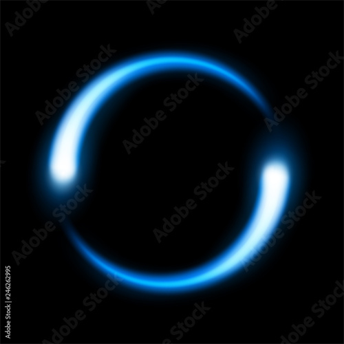 Round blue light twisted, Suitable for product advertising, product design, and other. Vector Illustration