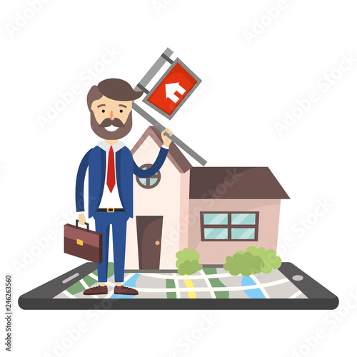 real state agent cartoon