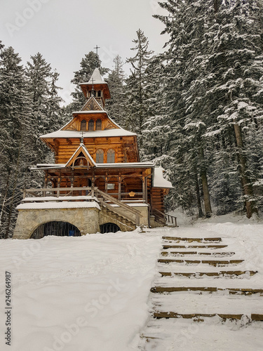 Wooden church Jaszczurowka in Zakopane, Poland photo