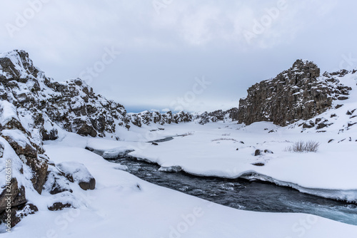 Fluss im Thingvellir-Nationalpark in Island