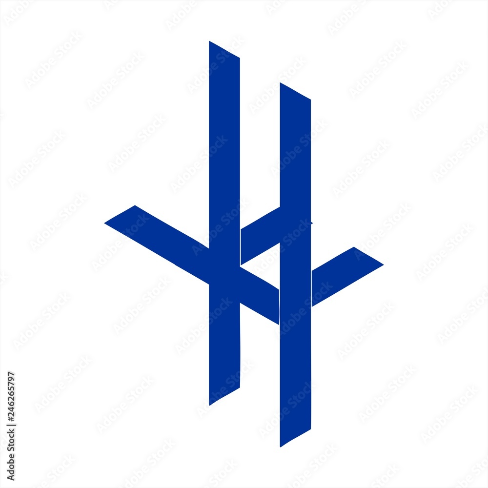 Obraz premium HL, LH initials logo