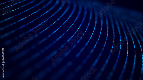 Abstract tech background. Abstract space background. Digital technology background. Computer code. 3d rendering.