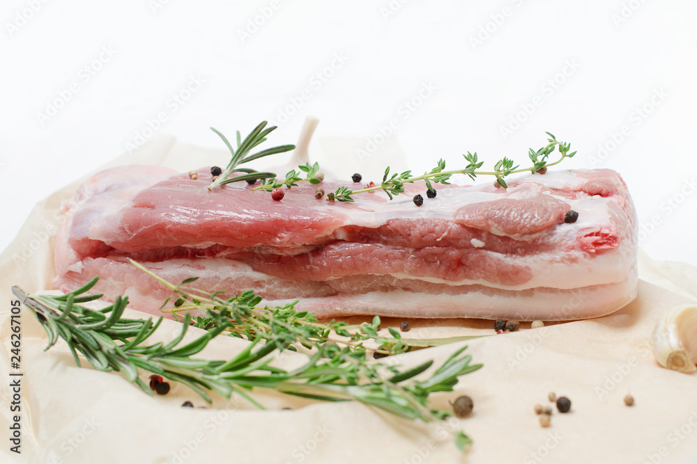 Cape, spices and herbs on white background Cape, spices and herbs on white background
