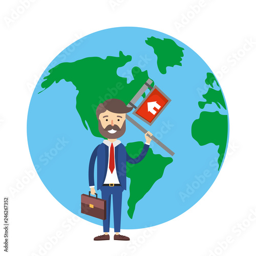 real state agent cartoon