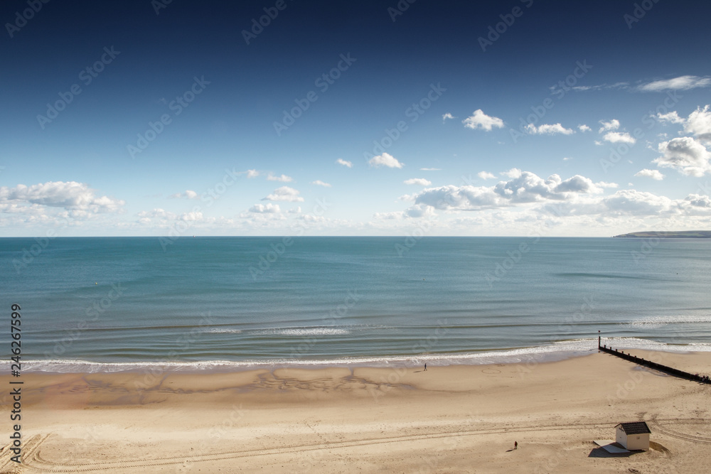 seascape image along the coastline along Bournemouth