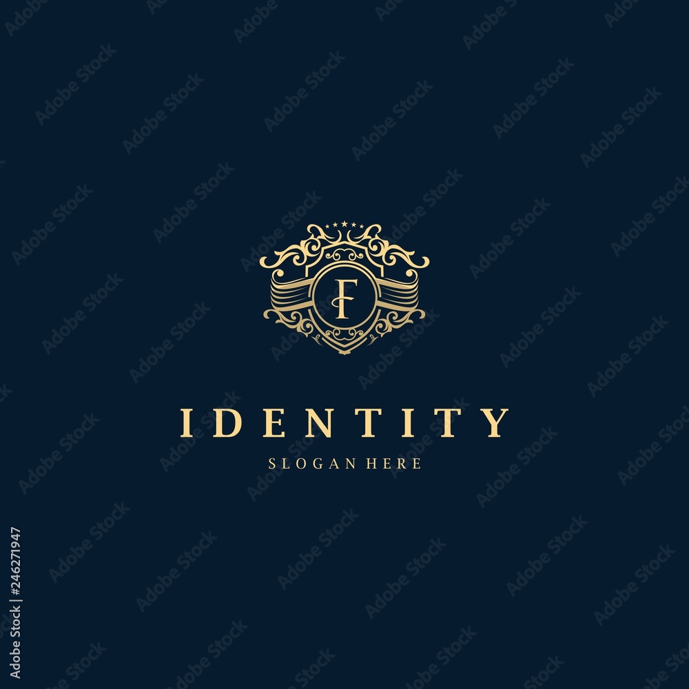 Letter F Frame Luxury Creative Business Logo Letter F Frame Luxury Creative Business Logo