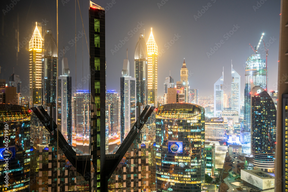Fototapeta premium Dubai dowtown skyscrapers, United arabic emirates