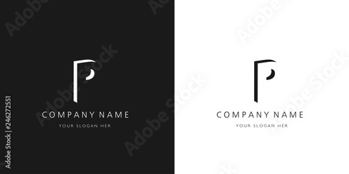 p logo letter design	