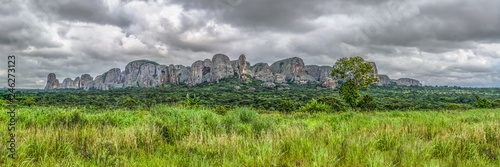 Panoramic view at the mountains Pungo Andongo, Pedras Negras (black stones), Angola photo