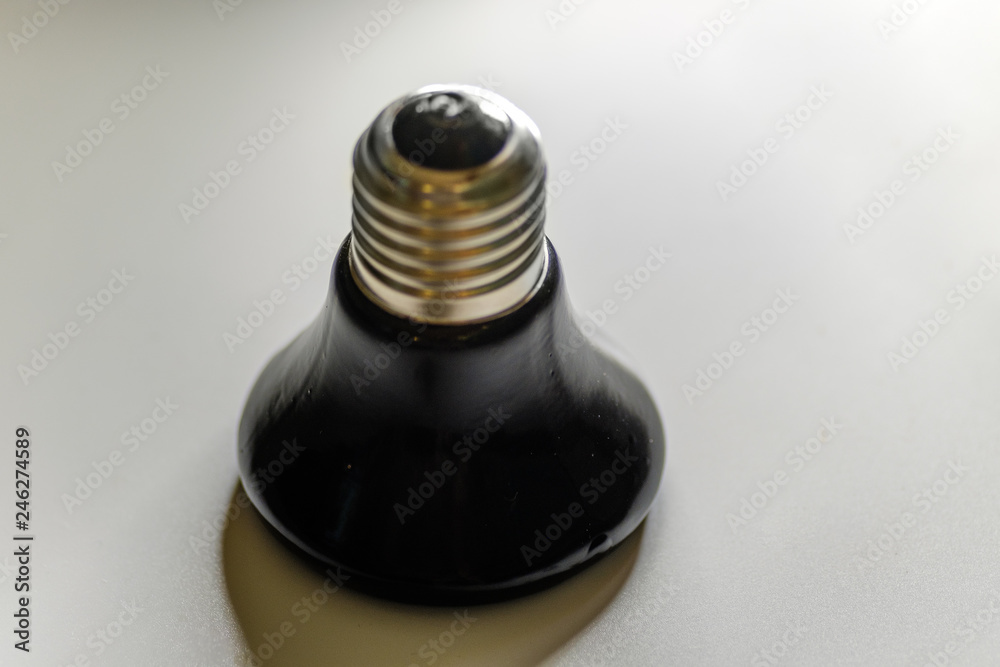 Ceramic Infrared Lamp Standing On Gray Background Ceramic Infrared Lamp Standing On Gray Background