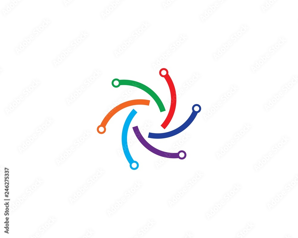 Obraz premium circuit technology logo