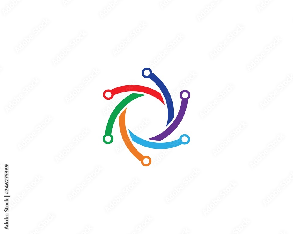 Obraz premium circuit technology logo