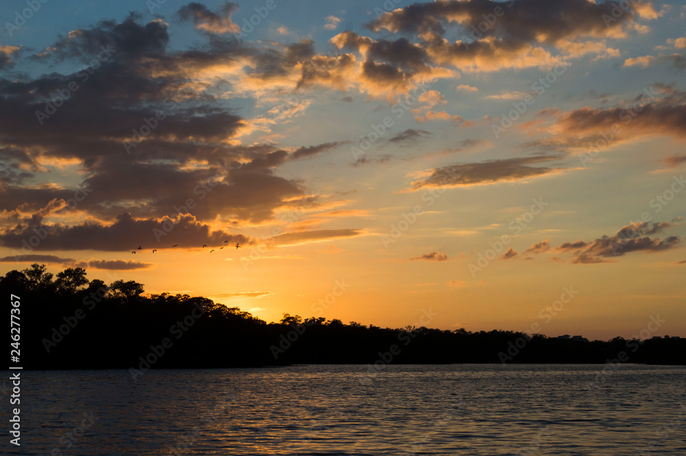 Naklejka premium Sunset