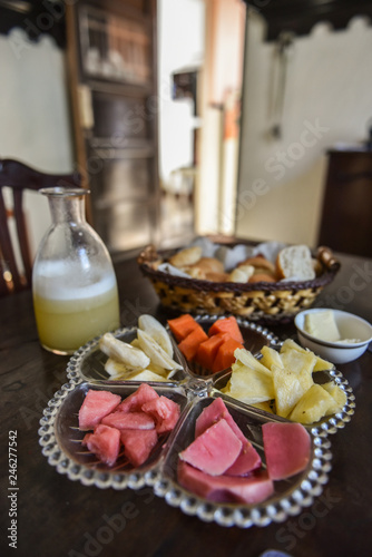Photography Traditional Cuban Breakfast with Fruit in a Local's Home