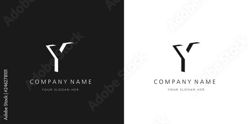 y logo letter design	