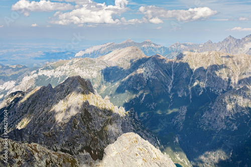 High Tatra Mountains, aerial view from Rysy peak