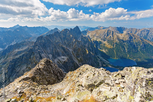 High Tatra Mountains, aerial view from Rysy peak