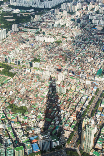 aerial view of seoul