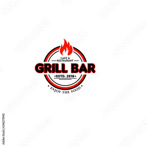 Hot Grill logo vintage 