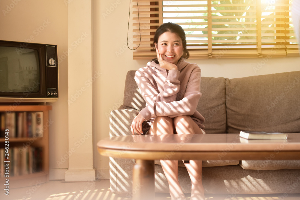 Young women sitting in room ,Beauty young women lovely happy smile. Young women sitting in room ,Beauty young women lovely happy smile.