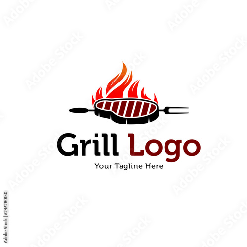 Hot Grill logo vintage 
