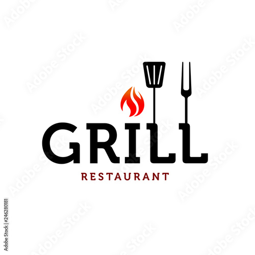 Hot Grill logo vintage 