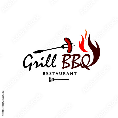 Hot Grill logo vintage 