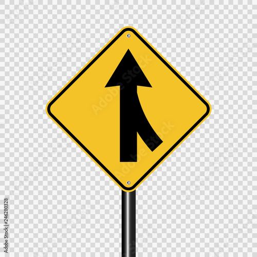 Free Download Symbol Lanes merging right sign on transparent background - GFXLoad