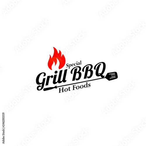 Hot Grill logo vintage 