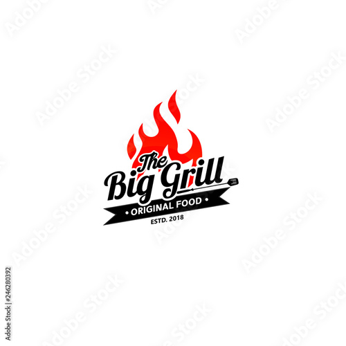 Hot Grill logo vintage 