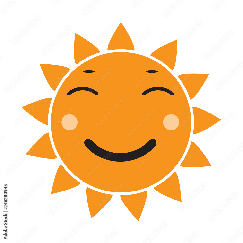 Isolated happy sun image. Vector illustration design