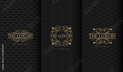 Set of luxury logo