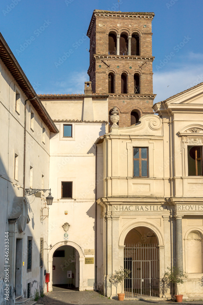 Basilica of St. Bartholomew on the Island in city of Rome, Italy