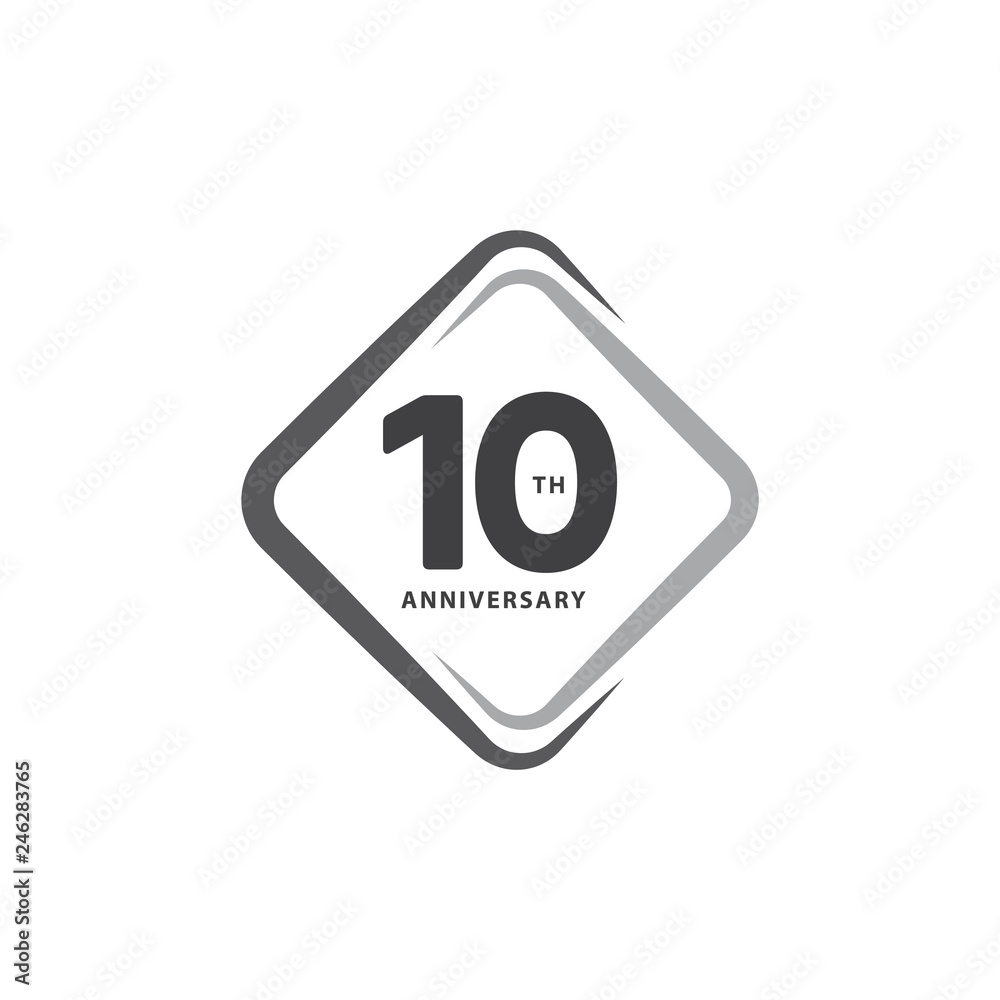 10 Year Anniversary Vector Template Design Illustration 10 Year Anniversary Vector Template Design Illustration