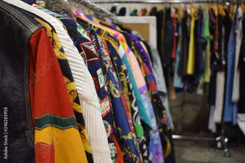 Photography heap of vintage clothes