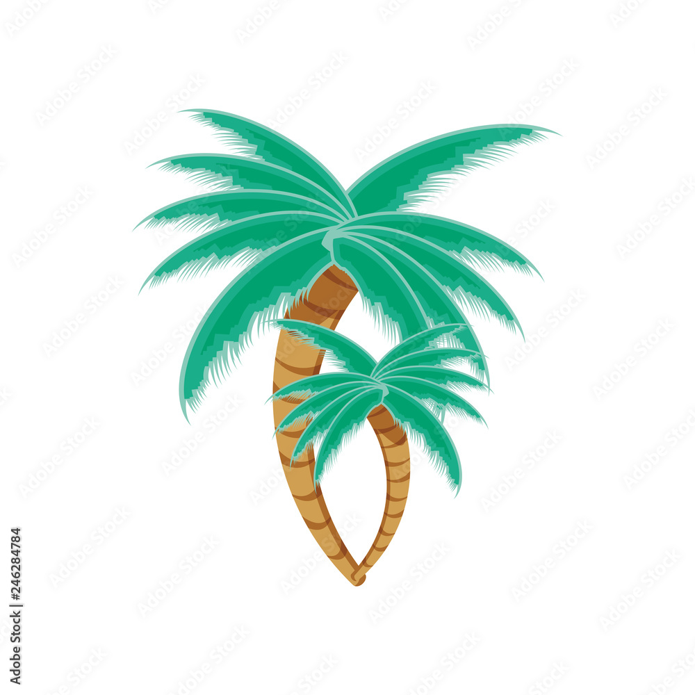 palms trees isolated icon