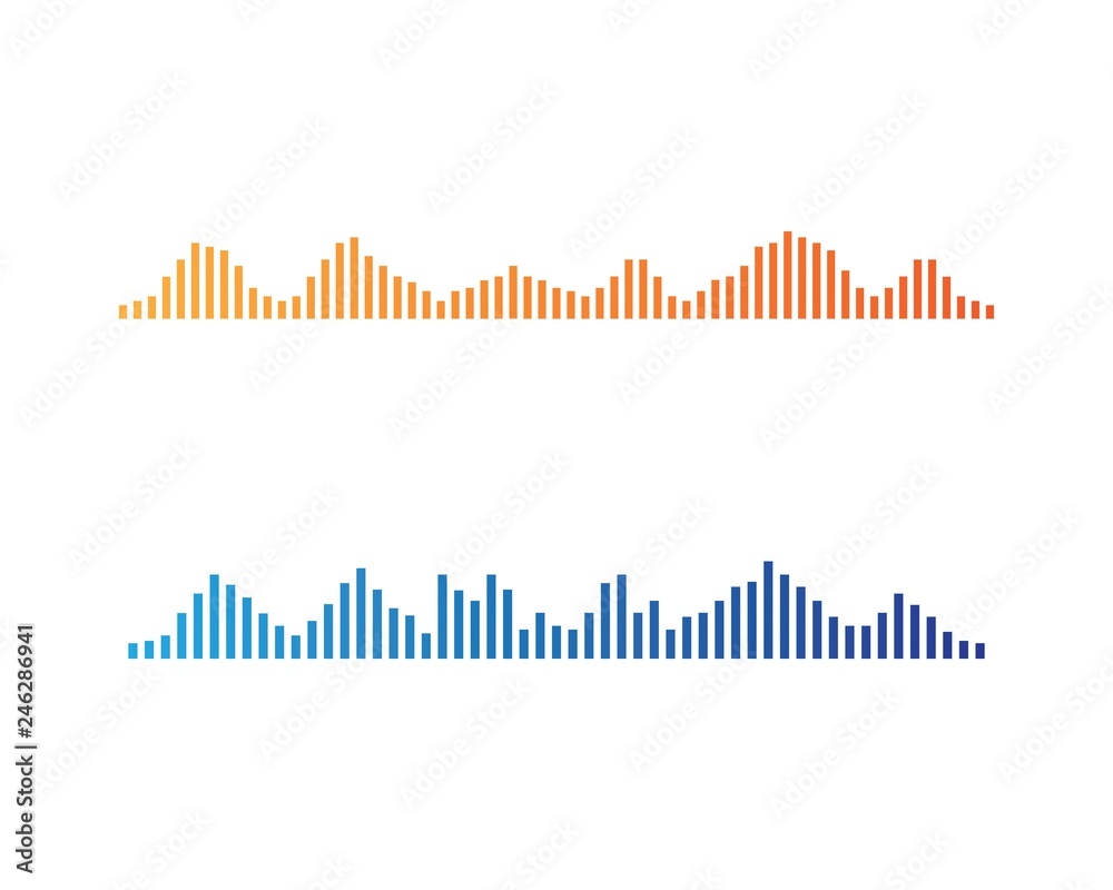 Sound wave logo template vector icon Sound wave logo template vector icon