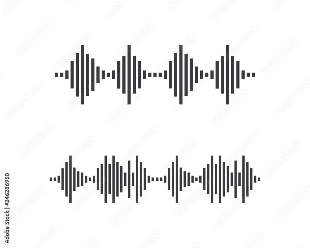 Sound wave logo template vector icon Sound wave logo template vector icon