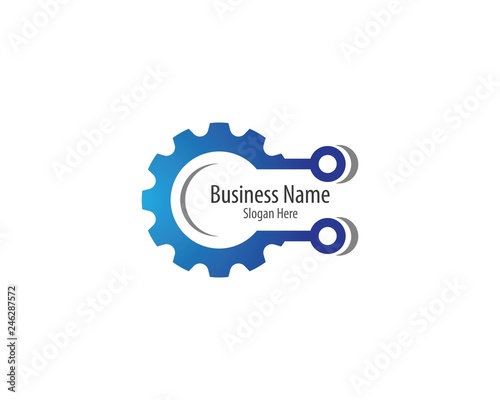 Gear machinery logo icon