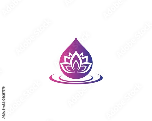 Beauty flower logo illustration