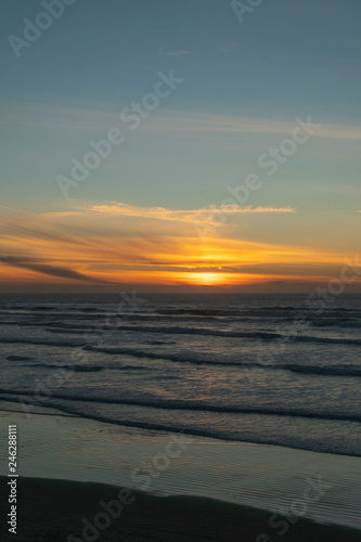 Sunset from the beach on the Oregon coast