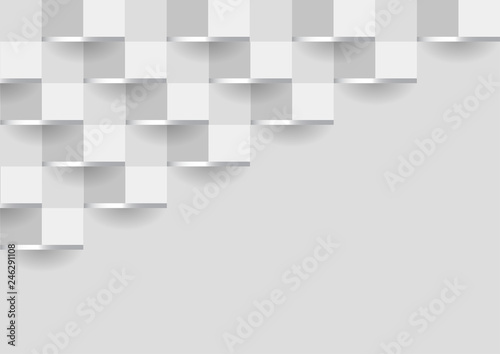 Abstract white texture background design. 3d paper for book, poster, flyer, cover, website, advertising. Vector illustration © royyimzy