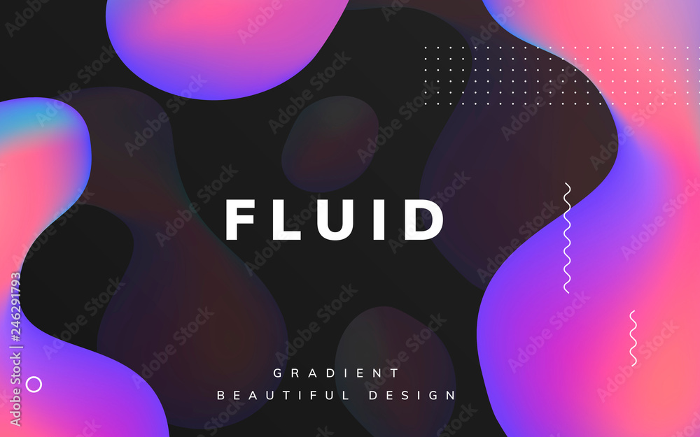 Fluid gradient wallpaper design