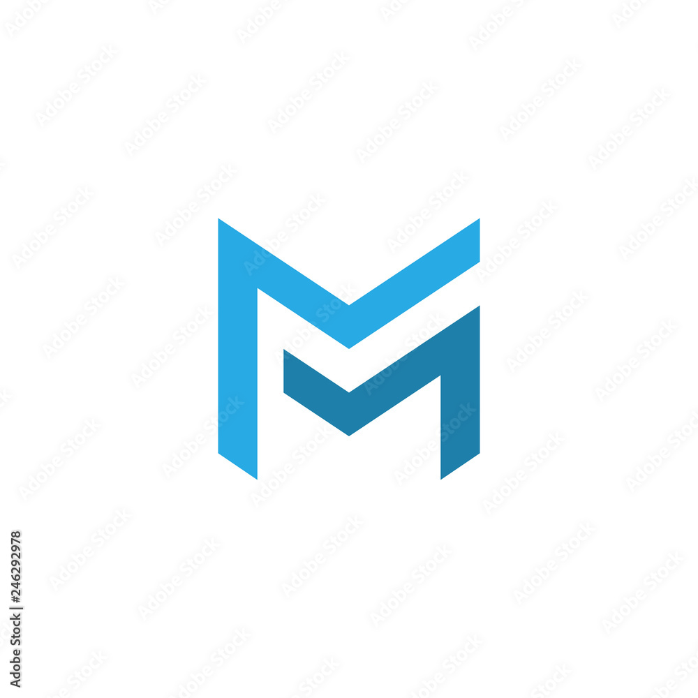 Letter Mm Logo Template. Double Letter M Creative Symbol Vector Design.  Royalty Free SVG, Cliparts, Vectors, and Stock Illustration. Image  116386617.